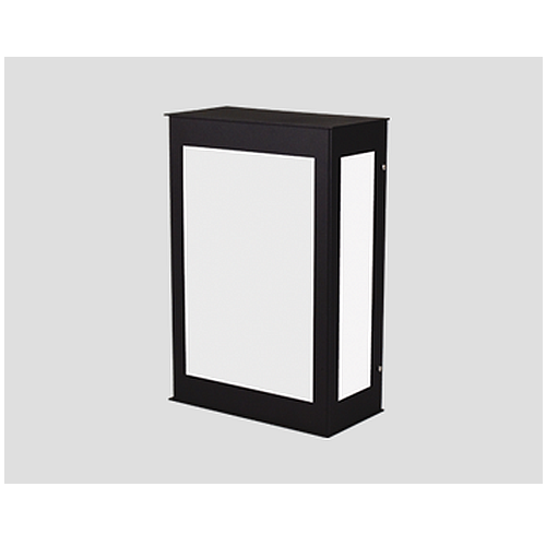 Aplique chapa de aluminio 1xe27 c/acrilico negro